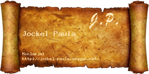 Jockel Paula névjegykártya
